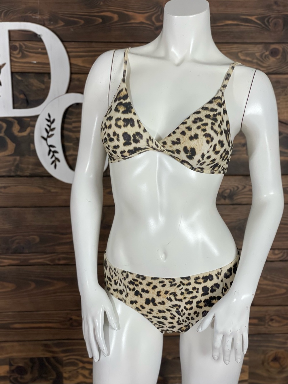 Niptuck | Animal Leopard Cheetah Print Two Piece Bikini Set Triangle Top Padded